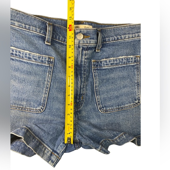 Madewell Denim Shorts Size 30 Medium Wash Stretch Jean Shorts 3.5” Front Pockets - Picture 7 of 9